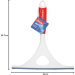 Wiper kaca Vileda, gagang fleksibel antiselip, desain ergonomis, skema warna putih dan merah, dimensi: 3,6 x 24 x 26,7 cm. (Nomor produk 151150)